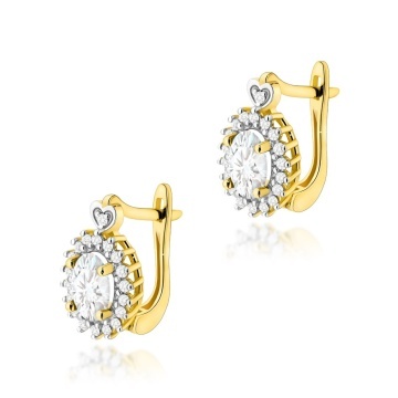 Cercei Aur 14K cu Diamante de Laborator 0.59 ct