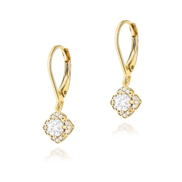 Cercei Aur 14K cu Diamante de Laborator 0.62 ct