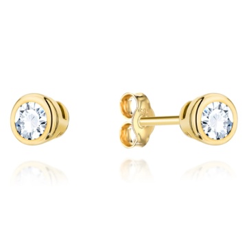 Cercei Aur 14k cu Zirconii Albe