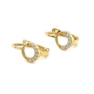 Cercei Aur 14k cu Zirconii Albe