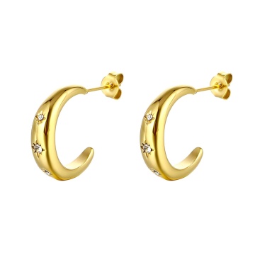 Cercei Montess din Inox placati cu AUR 18K