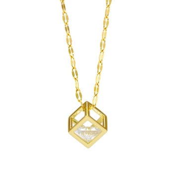 Colier Cubic din Inox placat cu AUR 18K