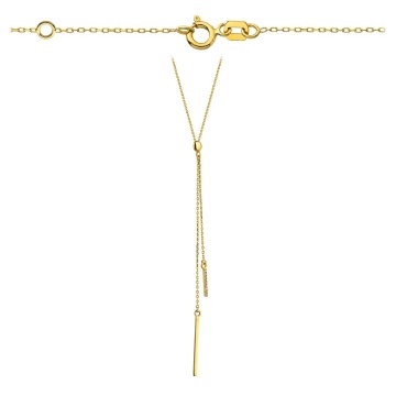Colier Elegant cu Barete și Zirconii pe Lanț Aur 14K