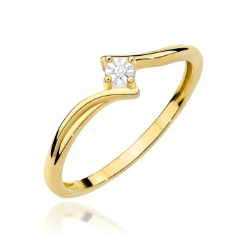 Inel Aur 14K cu Diamant Natural 0.01 ct