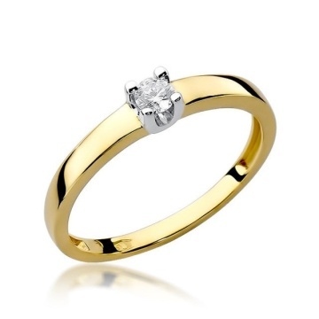 Inel Aur 14K cu Diamant Natural 0.08 ct