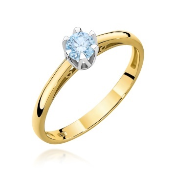 Inel Aur 14K cu Diamant Natural 0.15 ct