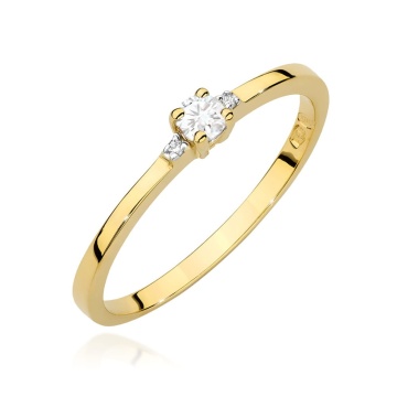 Inel Aur 14K cu Diamante Naturale 0.11 ct