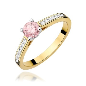 Inel Aur 14K cu Diamante Roz de Laborator 0.62 ct