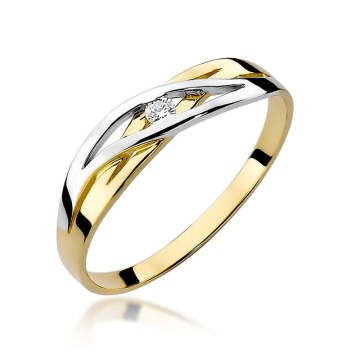 Inel Aur 9K cu Diamant Natural 0.05 ct