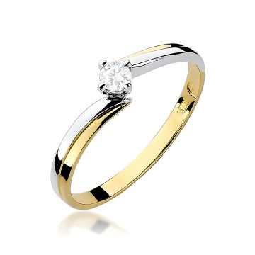 Inel Aur 9K cu Diamant Natural 0.08 ct