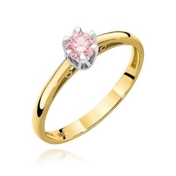 Inel Aur 9K cu Diamant Natural 0.15 ct