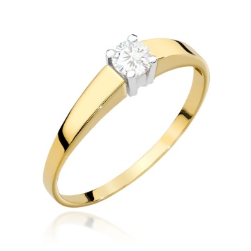 Inel Aur 9K cu Diamant Natural 0.25 ct
