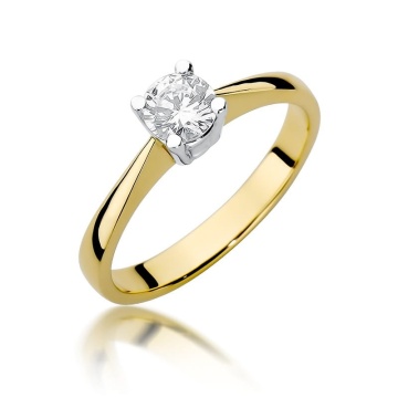 Inel Aur 9K cu Diamant Natural 0.50 ct