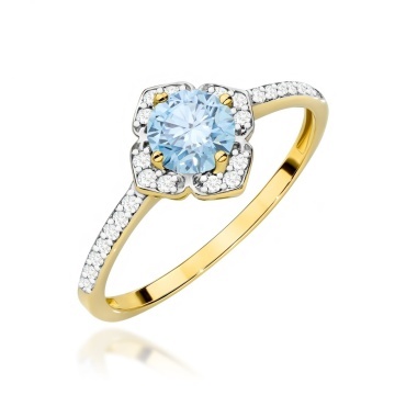 Inel Aur 9K cu Diamante de Laborator 0.63 ct