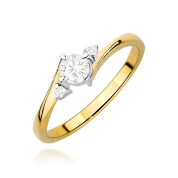 Inel Aur 9K cu Diamante Naturale 0.27 ct
