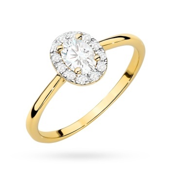 Inel Aur 9K cu Diamante Naturale 0.40 ct