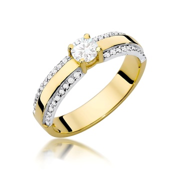Inel Aur 9K cu Diamante Naturale 0.45 ct