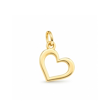 Link din AUR 14K - pentru colier - Inimă contur