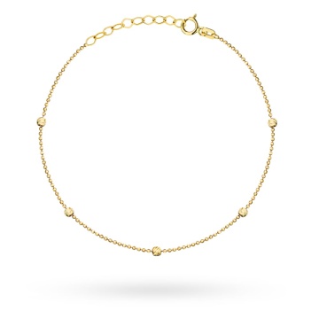Brățară Glezna Aur 14K cu Bilute