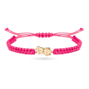 Brățară Kitty cu Snur si Pisicuta in Aur 14K