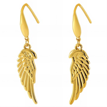 Cercei Angel Wings din Inox placat cu AUR
