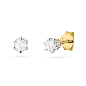 Cercei Aur 14K cu Diamant de Laborator 0.15 ct