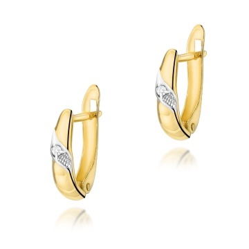Cercei Aur 14K cu Diamant Natural 0.02 ct