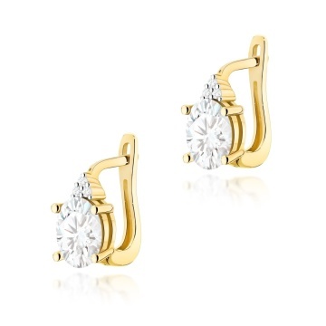 Cercei Aur 14K cu Diamante de Laborator 0.75 ct