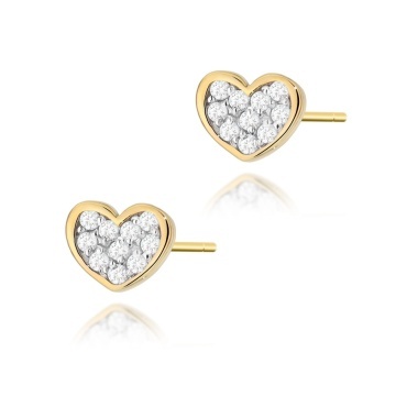Cercei Aur 14K cu Diamante Naturale 0.17 ct