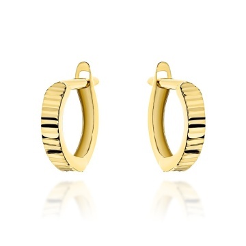 Cercei Rotunzi Aur 14K cu Finisaj Elegant