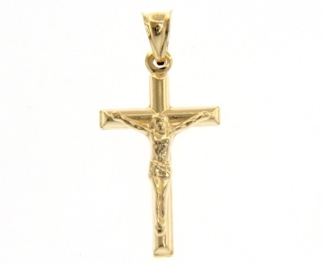 Crucifix Aurit Clasic cu Iisus