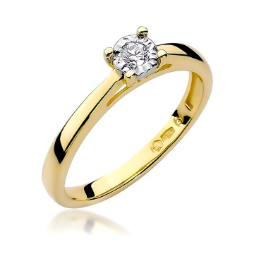 Inel Aur 14K cu Diamant de Laborator 0.08 ct
