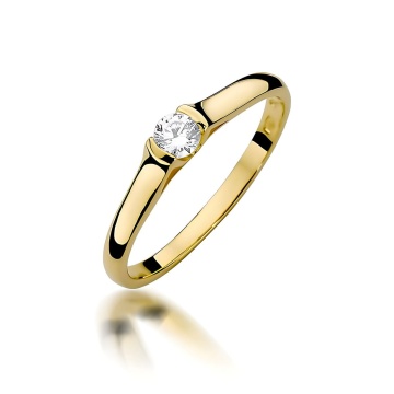 Inel Aur 14K cu Diamant de Laborator 0.15 ct