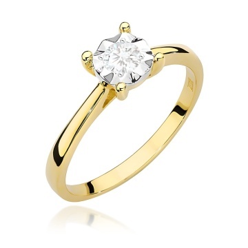 Inel Aur 14K cu Diamant de Laborator 0.20 ct