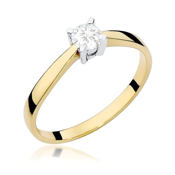 Inel Aur 14K cu Diamant de Laborator 0.20 ct