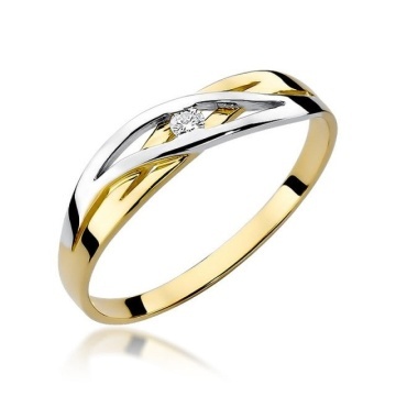 Inel Aur 14K cu Diamant Natural 0.05 ct