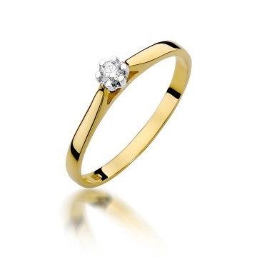 Inel Aur 14K cu Diamant Natural 0.09 ct