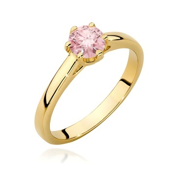 Inel Aur 14K cu Diamant Roz de Laborator 0.50 ct