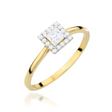 Inel Aur 14K cu Diamante de Laborator 0.23 ct