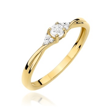 Inel Aur 14K cu Diamante Naturale 0.04 ct