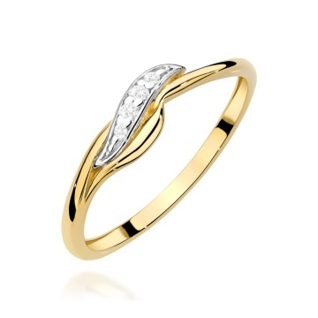 Inel Aur 14K cu Diamante Naturale 0.05 ct
