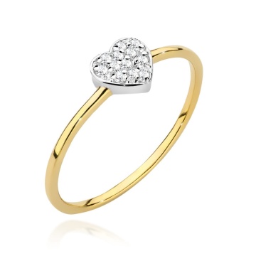 Inel Aur 14K cu Diamante Naturale 0.10 ct