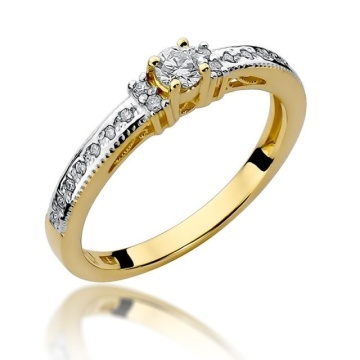 Inel Aur 14K cu Diamante Naturale 0.23 ct