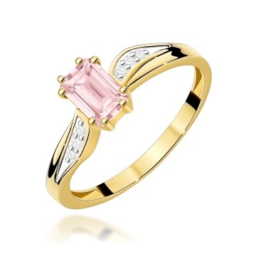 Inel Aur 14K cu Diamante Roz de Laborator 0.53 ct