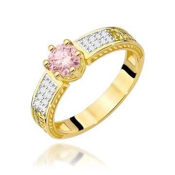 Inel Aur 14K cu Diamante Roz de Laborator 0.58 ct