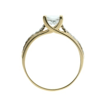 Inel Aur 8K Elegant Cu Zirconii - Design Rafinat