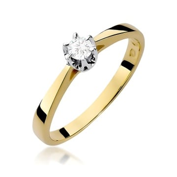 Inel Aur 9K cu Diamant de Laborator 0.09 ct