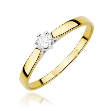 Inel Aur 9K cu Diamant de Laborator 0.10 ct
