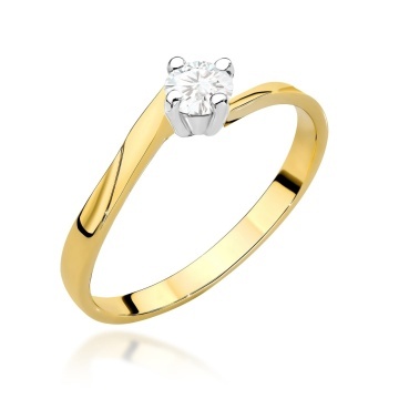 Inel Aur 9K cu Diamant de Laborator 0.20 ct