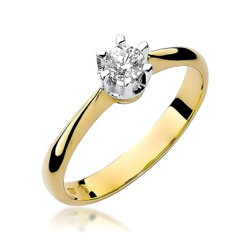 Inel Aur 9K cu Diamant de Laborator 0.25 ct